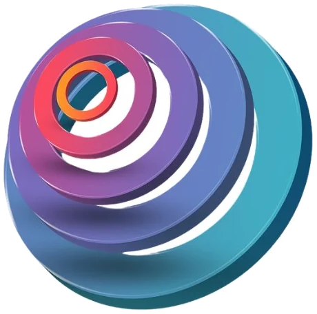 ZenWeb marketing funnel — five concentric 3D rings representing Awareness, Engagement, Consideration, Conversion, and Growth stages