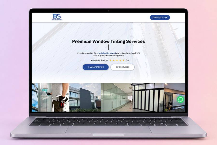 Digital Marketing Agency | ZenWeb Malaysia The Bright Smart website on a laptop, designed by ZenWeb