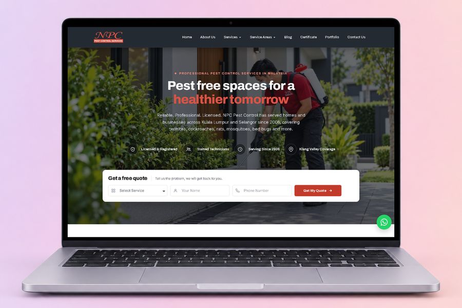 NPC Pest Control website