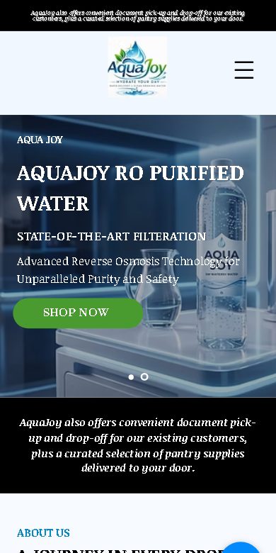 Digital Marketing Agency | ZenWeb Malaysia AquaJoy website on a phone