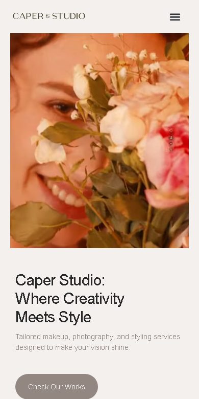 Digital Marketing Agency | ZenWeb Malaysia Caper Studio website on a phone