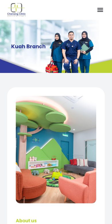 Chenang Clinic website on a phone