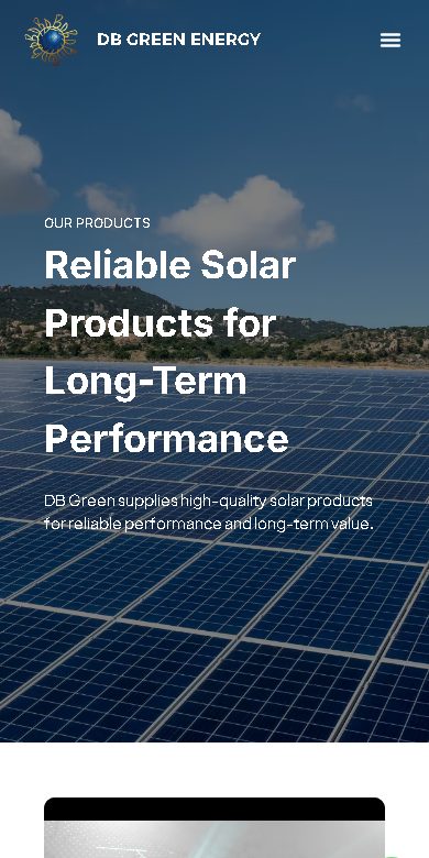 Digital Marketing Agency | ZenWeb Malaysia DB Green Energy website on a phone