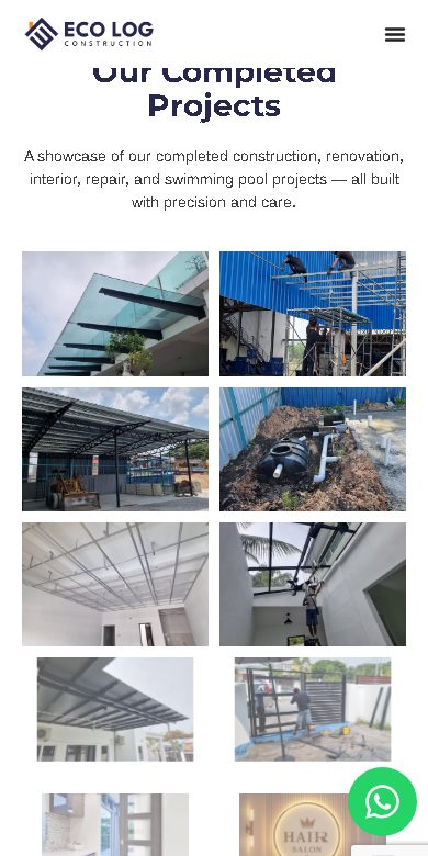 Digital Marketing Agency | ZenWeb Malaysia Eco Log Construction website on a phone