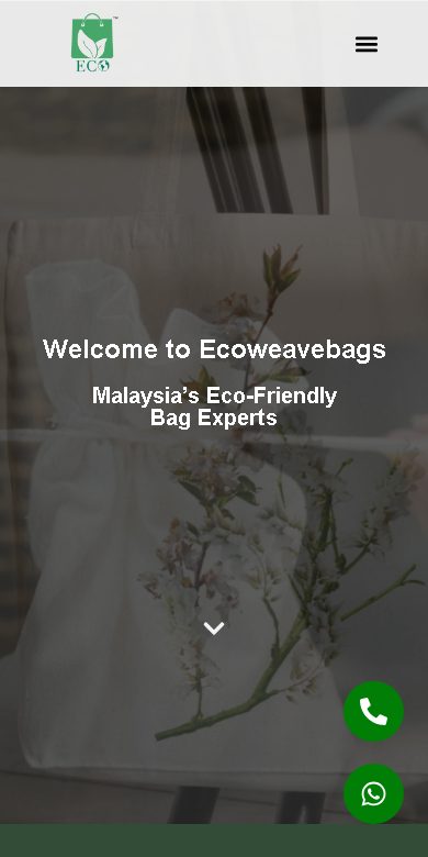 Digital Marketing Agency | ZenWeb Malaysia Ecoweave Bags website on a phone