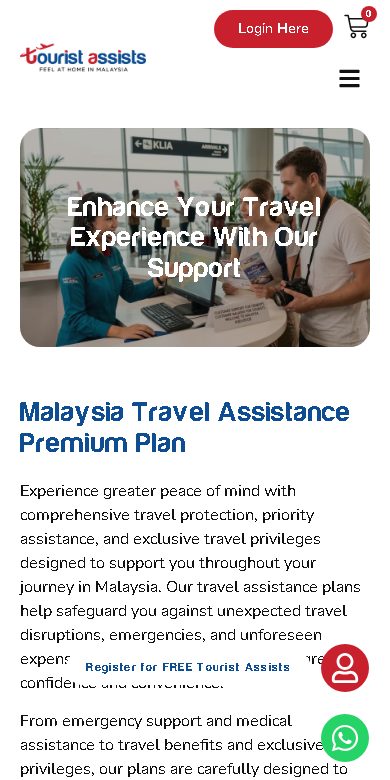 Digital Marketing Agency | ZenWeb Malaysia Tourist Assists website on a phone