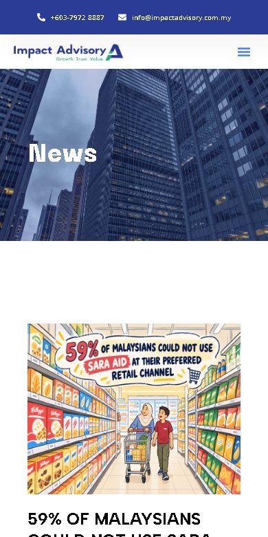 Digital Marketing Agency | ZenWeb Malaysia Impact Advisory website on a phone
