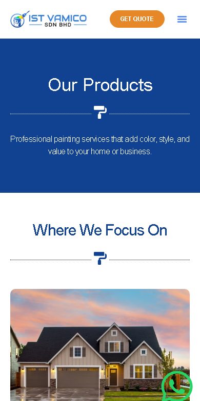IST Vamico website on a phone
