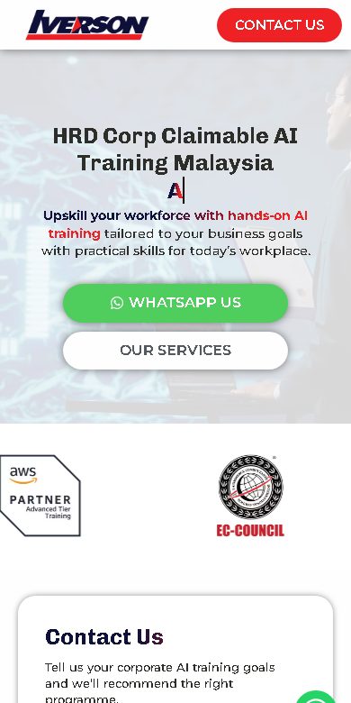 Digital Marketing Agency | ZenWeb Malaysia Iverson Associates website on a phone