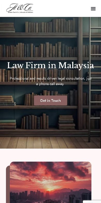 Digital Marketing Agency | ZenWeb Malaysia Jasmine Tan & Co. website on a phone