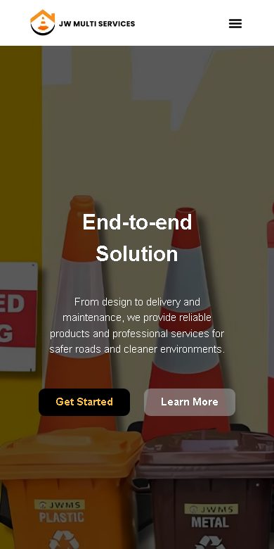 Digital Marketing Agency | ZenWeb Malaysia JW Multi Services website on a phone