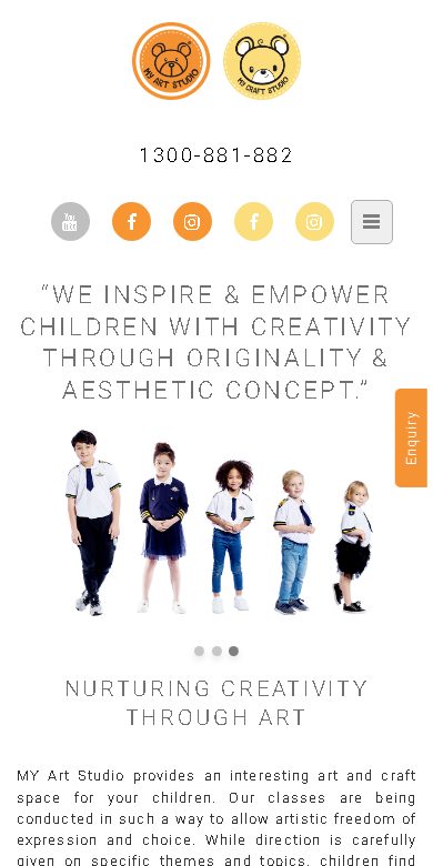Digital Marketing Agency | ZenWeb Malaysia MY Art Studio website on a phone