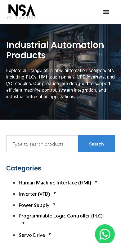 NSA Automation website on a phone