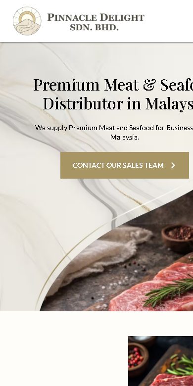 Digital Marketing Agency | ZenWeb Malaysia Pinnacle Delight website on a phone