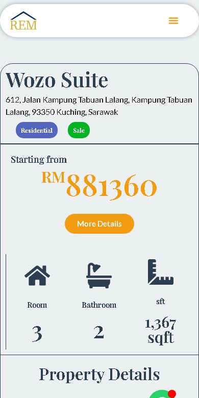 Digital Marketing Agency | ZenWeb Malaysia Real Estate Malaysia website on a phone
