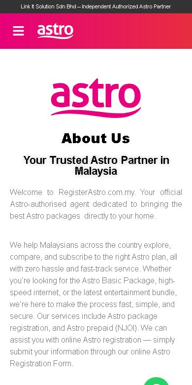 Digital Marketing Agency | ZenWeb Malaysia Register Astro website on a phone