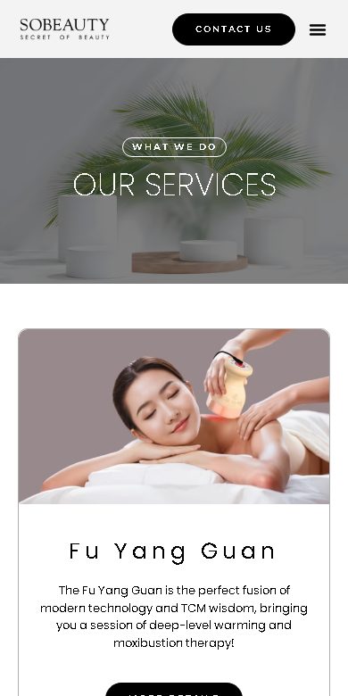 SO Beauty website on a phone