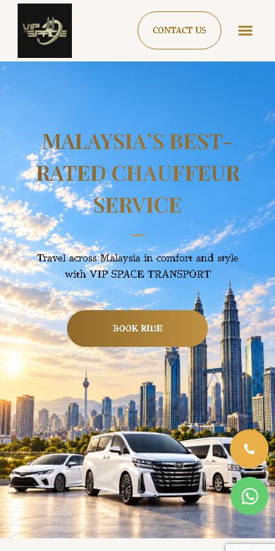 Digital Marketing Agency | ZenWeb Malaysia VIP Space Transport website on a phone