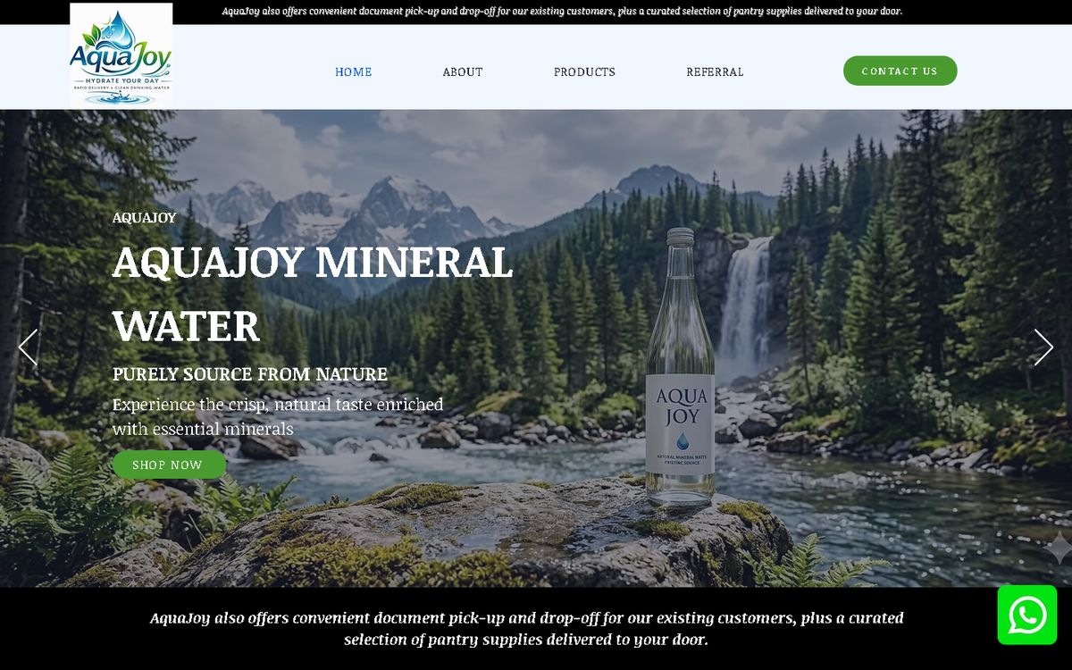 Digital Marketing Agency | ZenWeb Malaysia Home page of the AquaJoy website