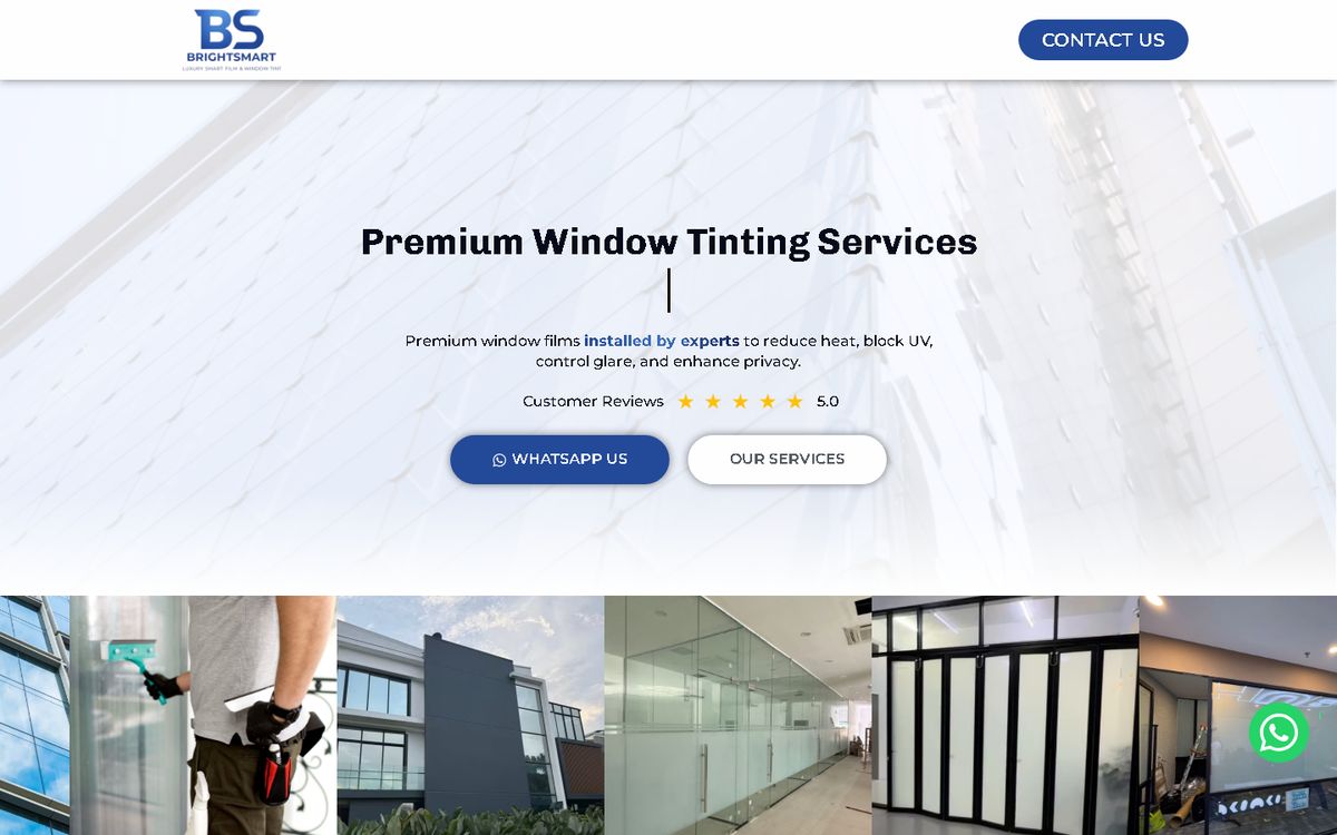 Home page of the Bright Smart website