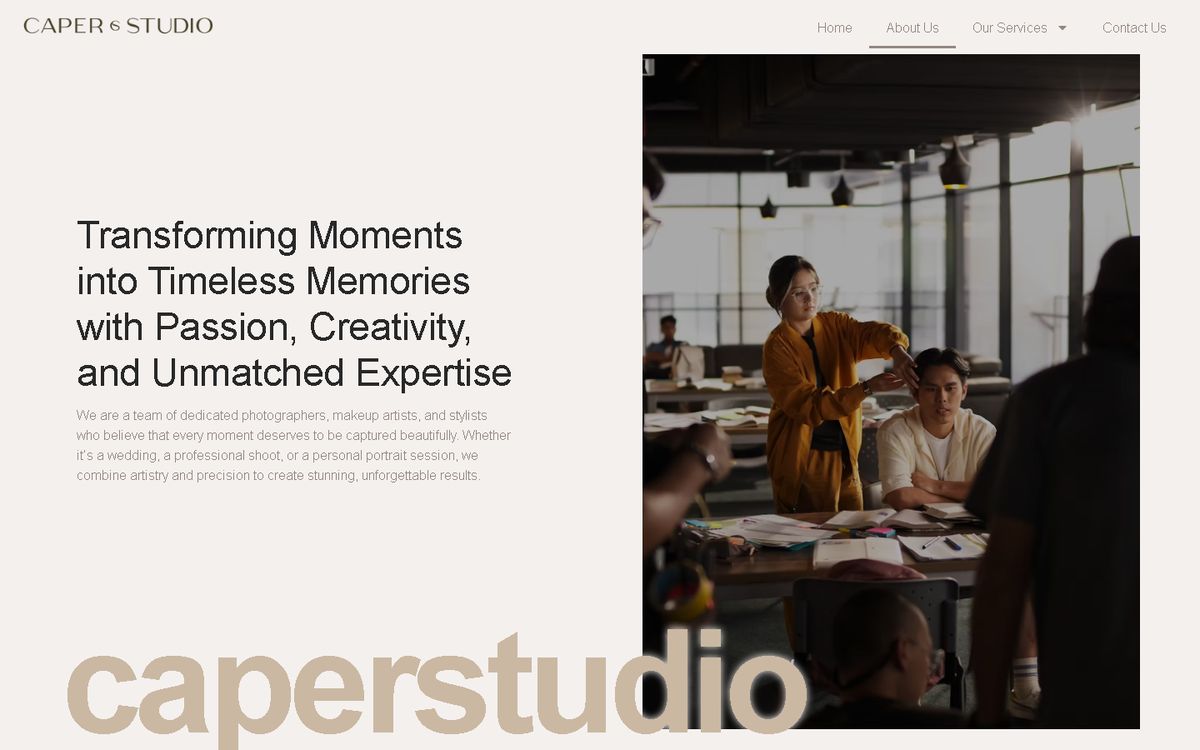 Digital Marketing Agency | ZenWeb Malaysia About Us of the Caper Studio website