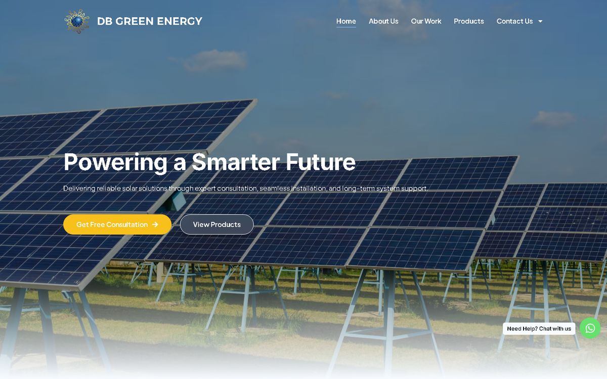 Digital Marketing Agency | ZenWeb Malaysia Home page of the DB Green Energy website