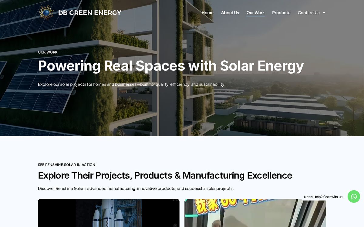 Digital Marketing Agency | ZenWeb Malaysia Our Work of the DB Green Energy website