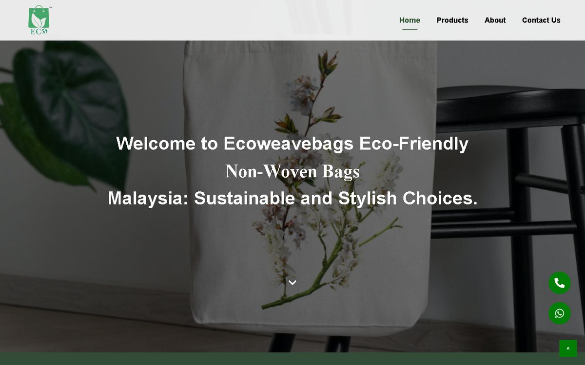Digital Marketing Agency | ZenWeb Malaysia Home page of the Ecoweave Bags website