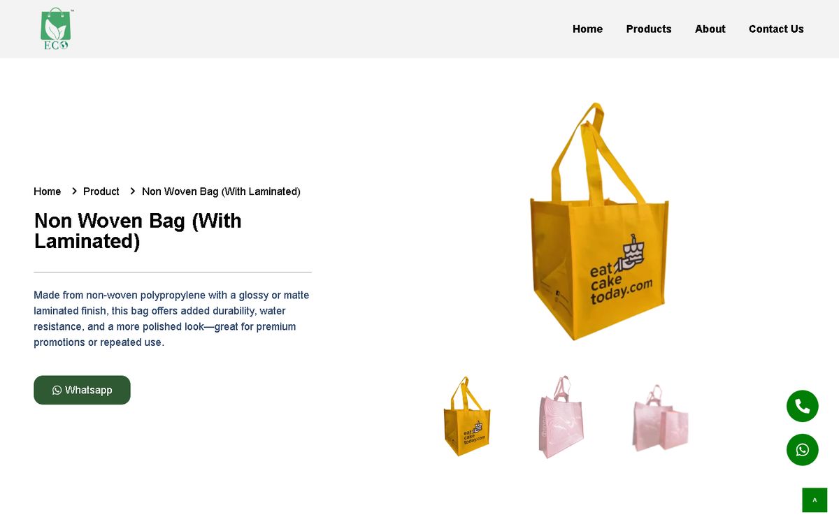 Digital Marketing Agency | ZenWeb Malaysia Product page of the Ecoweave Bags website