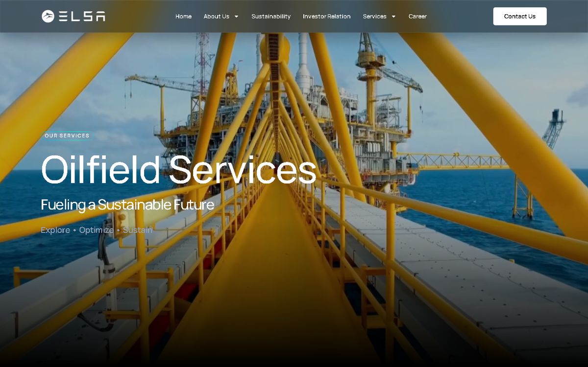 Digital Marketing Agency | ZenWeb Malaysia Oilfield Services of the ELSA Berhad website