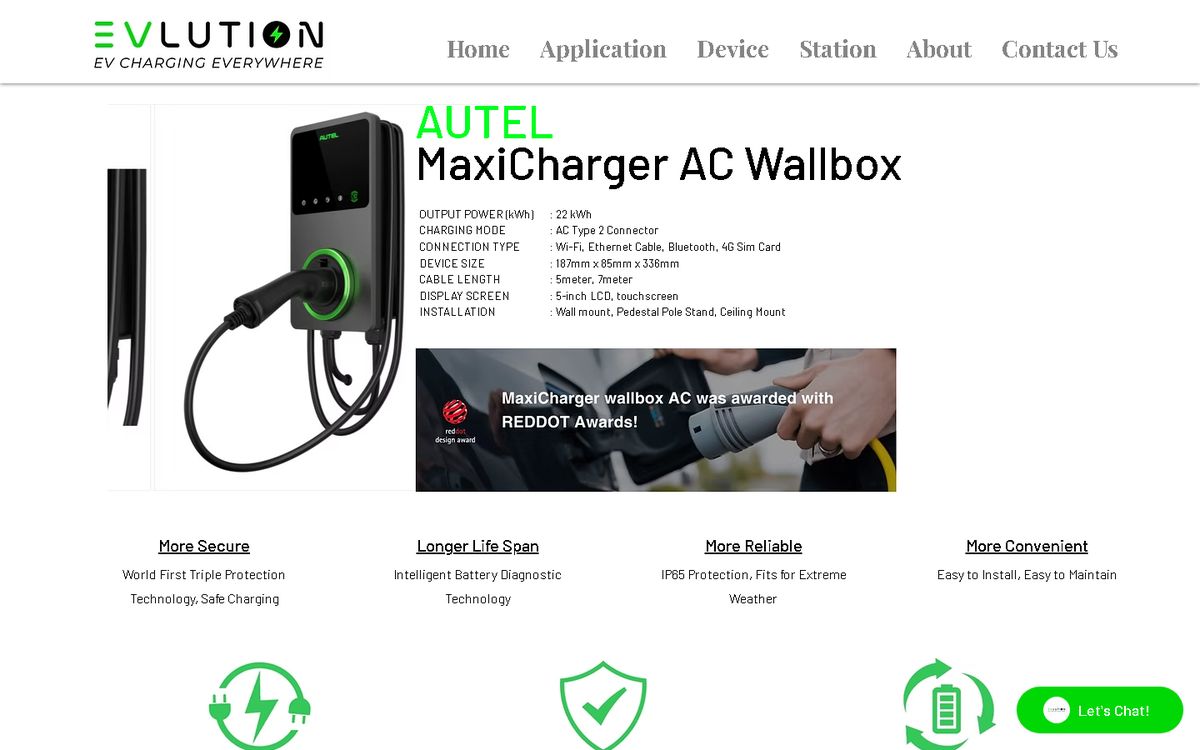 Digital Marketing Agency | ZenWeb Malaysia Autel MaxiCharger 22kW of the EVlution website