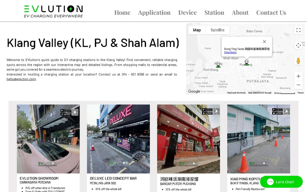 Digital Marketing Agency | ZenWeb Malaysia Klang Valley stations of the EVlution website
