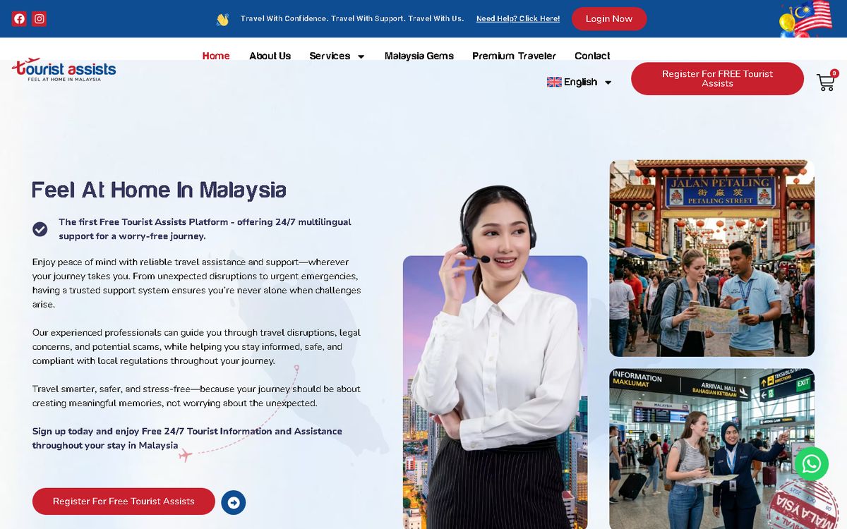 Digital Marketing Agency | ZenWeb Malaysia Home page of the Tourist Assists website