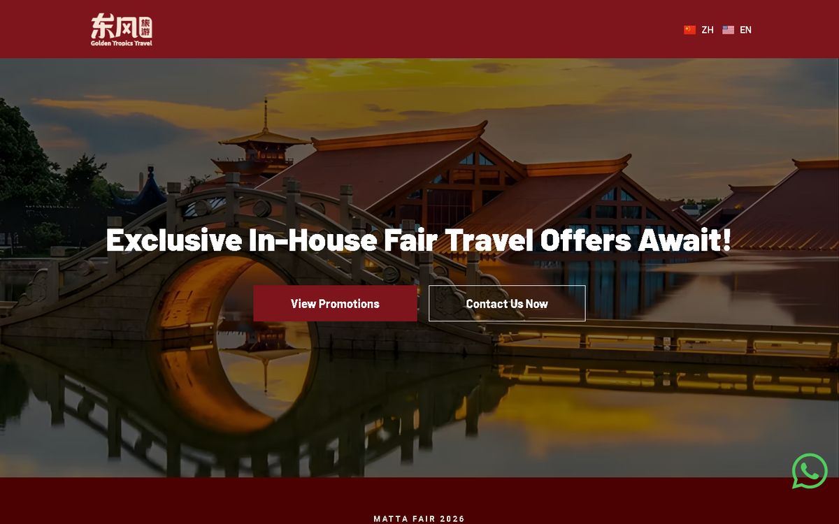 Digital Marketing Agency | ZenWeb Malaysia English offer page of the Golden Tropics website