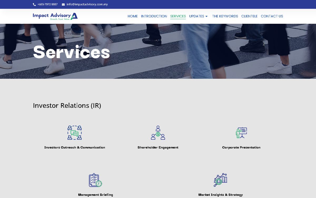 Digital Marketing Agency | ZenWeb Malaysia Services of the Impact Advisory website