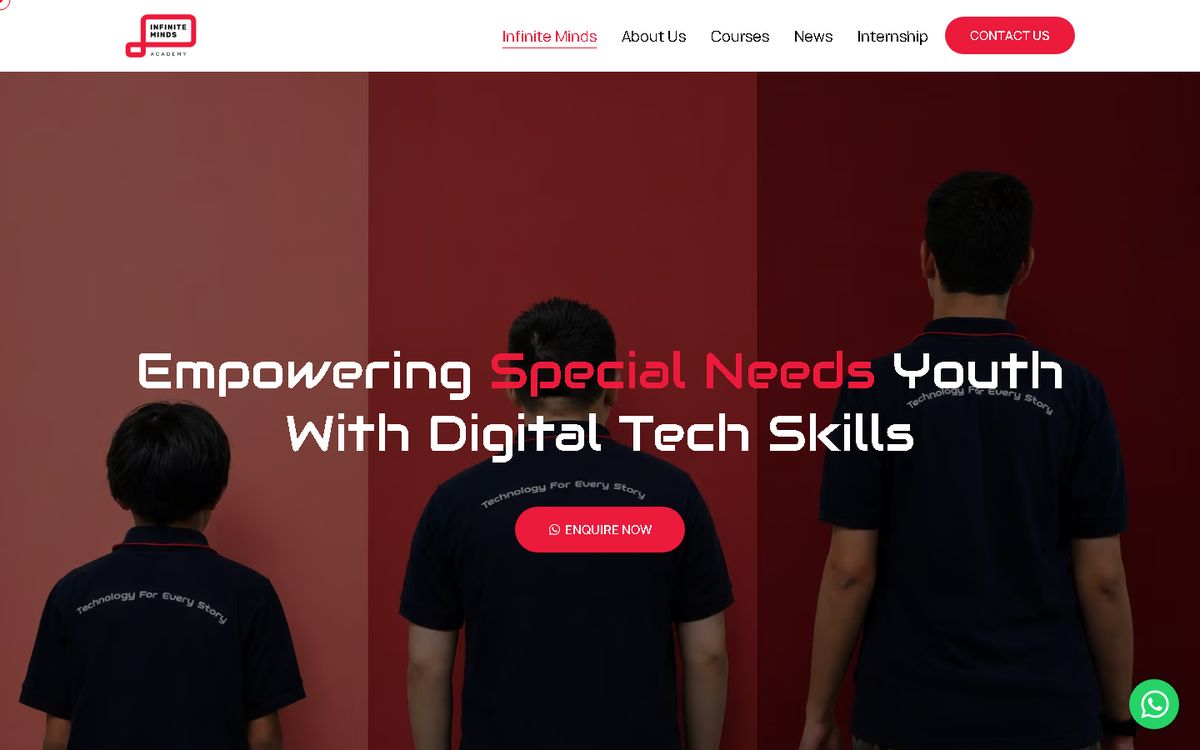 Digital Marketing Agency | ZenWeb Malaysia Home page of the Infinite Minds Academy website