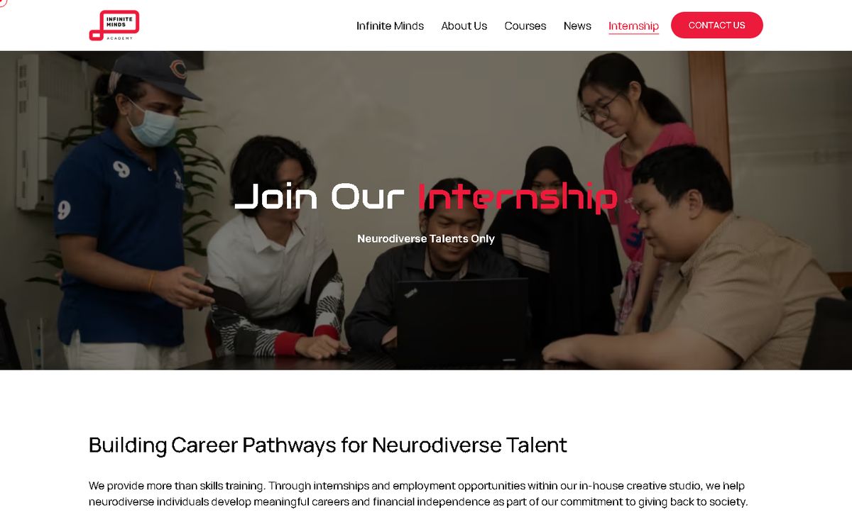 Digital Marketing Agency | ZenWeb Malaysia Internship of the Infinite Minds Academy website