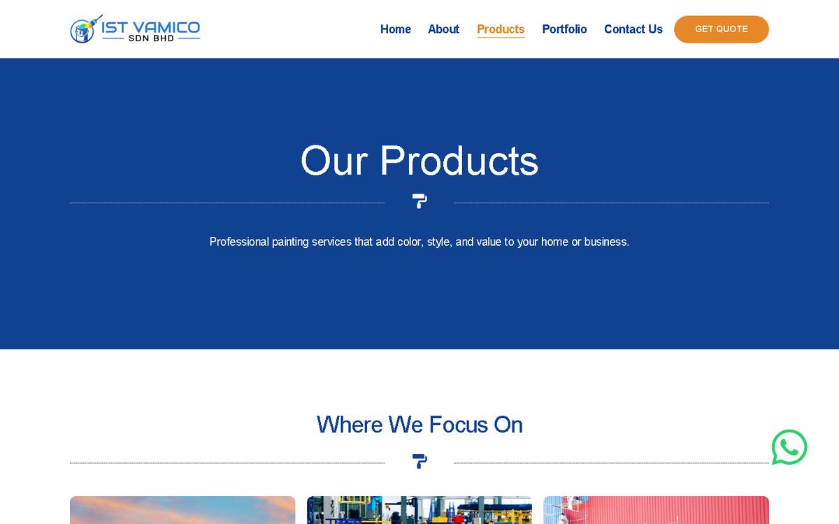 Products of the IST Vamico website