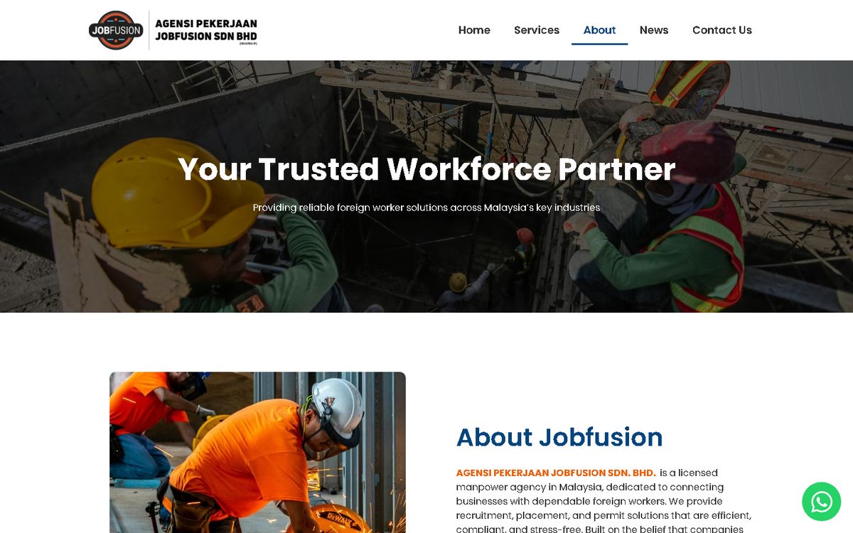 Digital Marketing Agency | ZenWeb Malaysia About of the JobFusion website