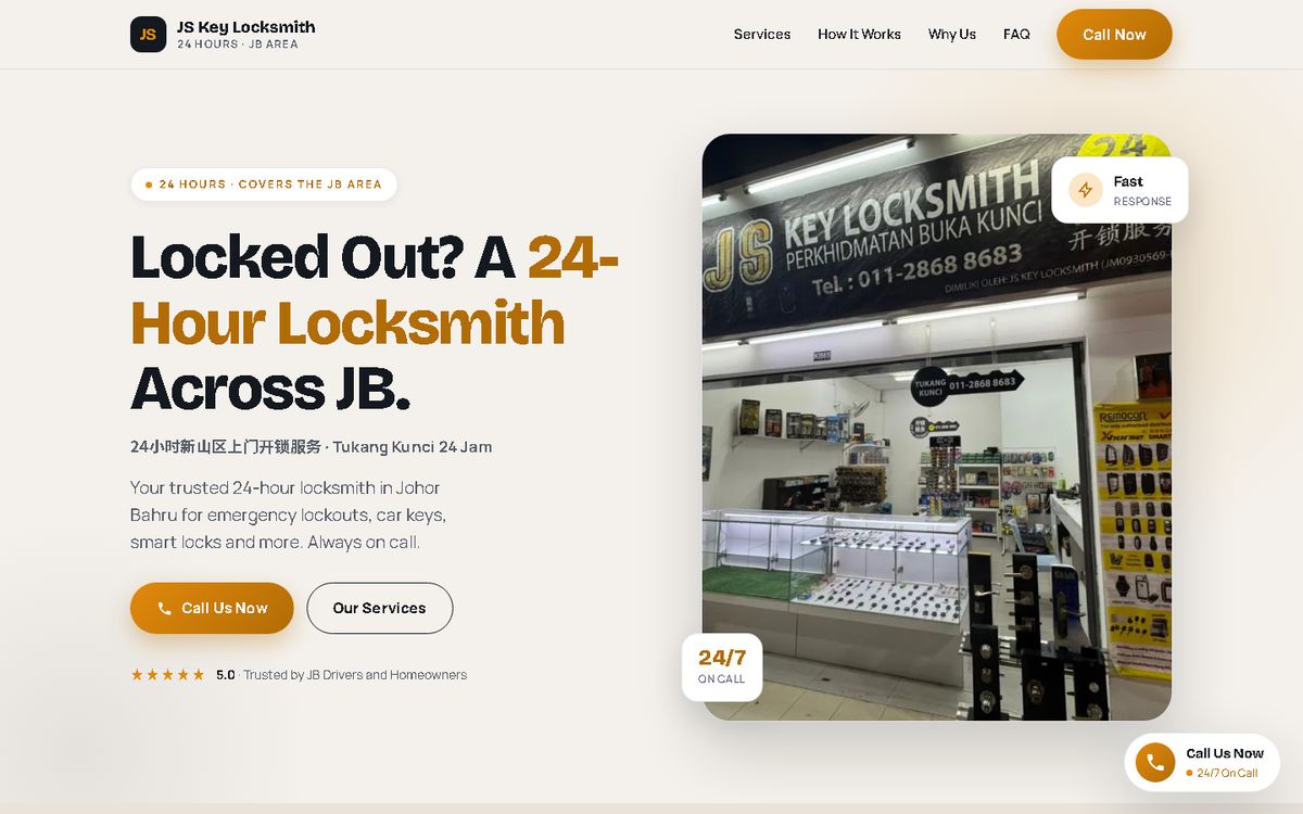 Digital Marketing Agency | ZenWeb Malaysia Home page of the JS Key Locksmith website
