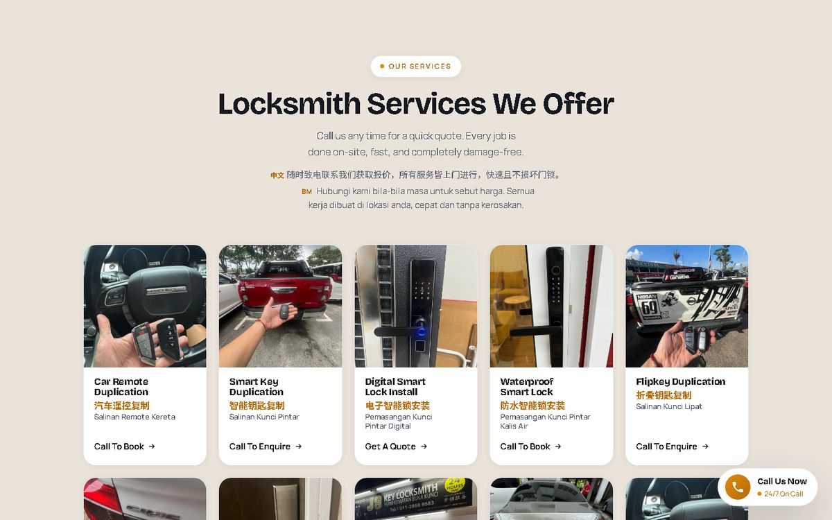 Digital Marketing Agency | ZenWeb Malaysia Services of the JS Key Locksmith website
