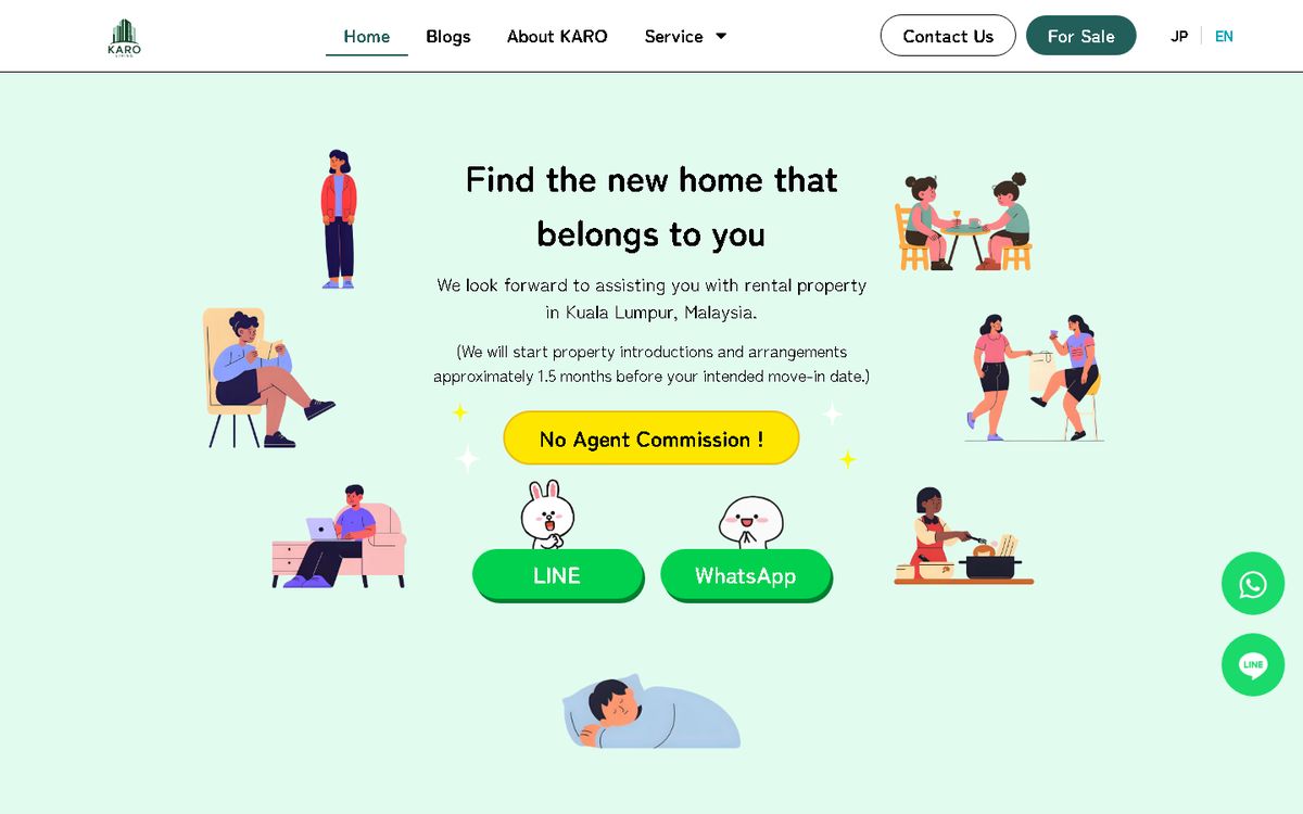 English version of the Karo Living website