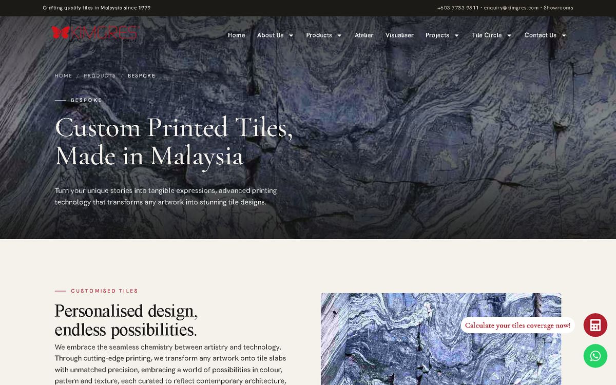 Bespoke of the Kimgres website