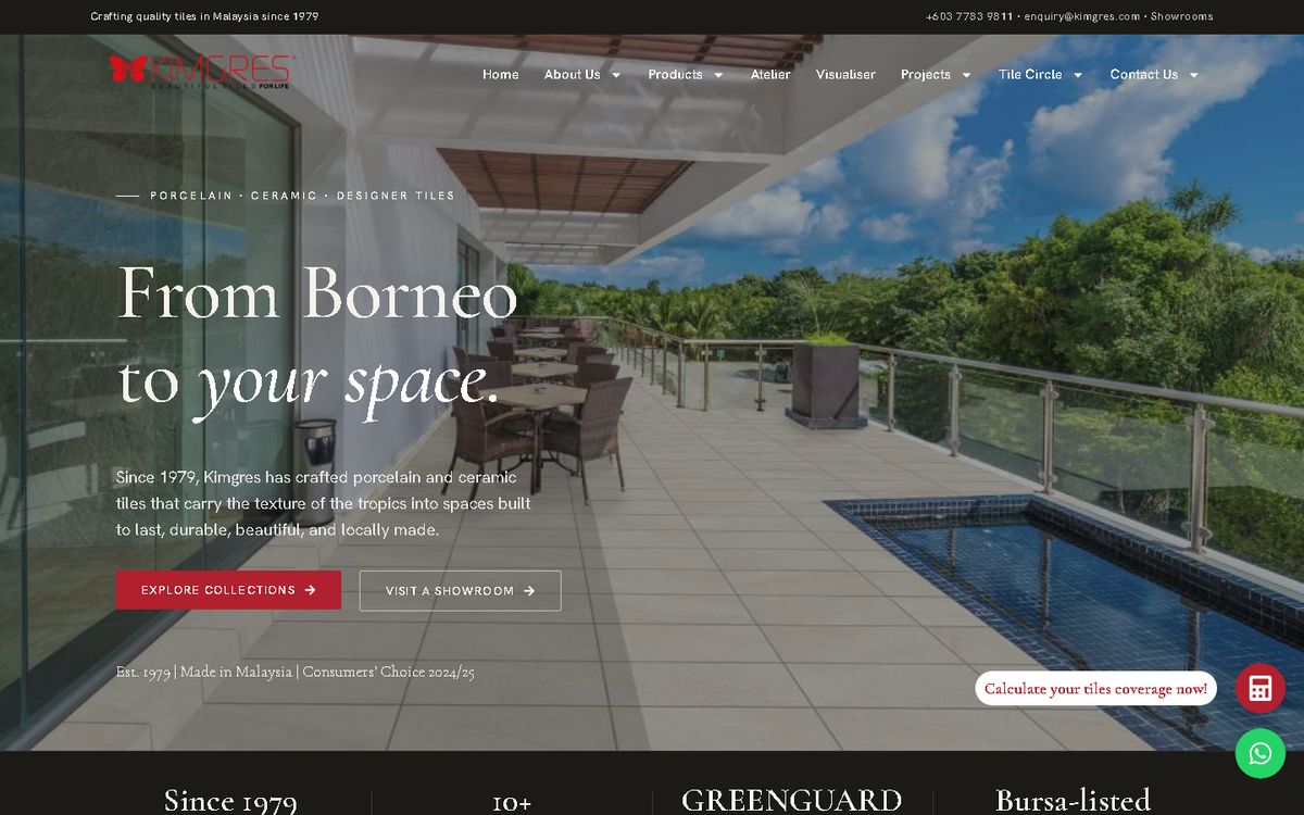 Home page of the Kimgres website