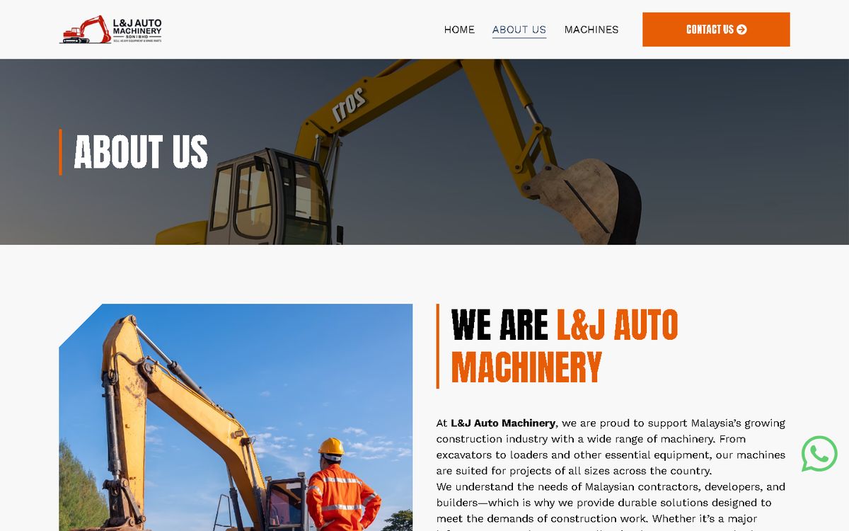 Digital Marketing Agency | ZenWeb Malaysia About Us of the L&J Auto Machinery website