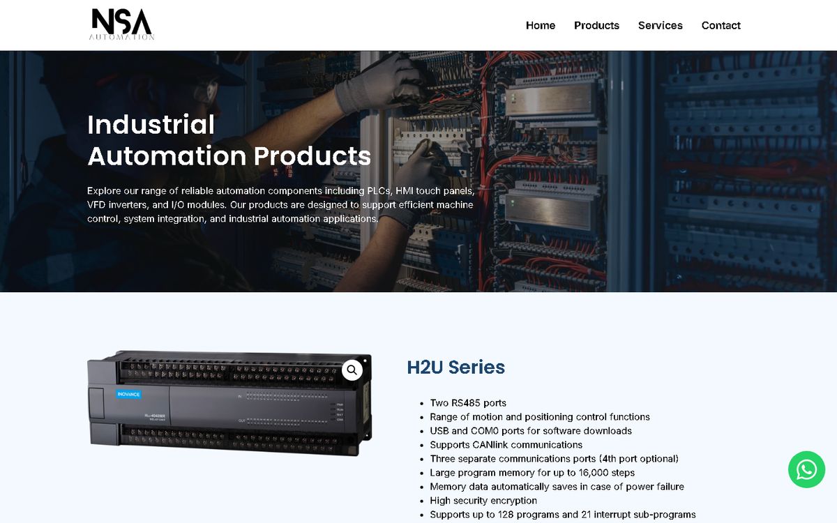 Product page of the NSA Automation website