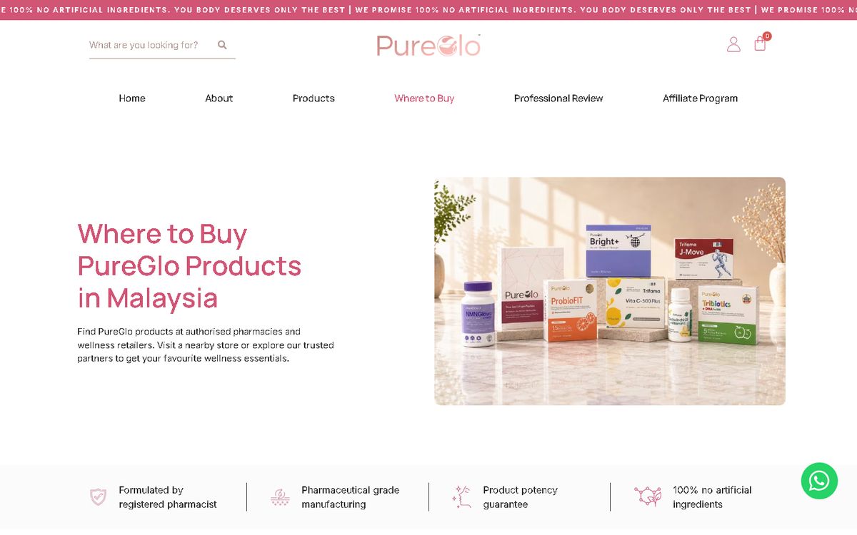 Digital Marketing Agency | ZenWeb Malaysia Where to Buy of the PureGlo website