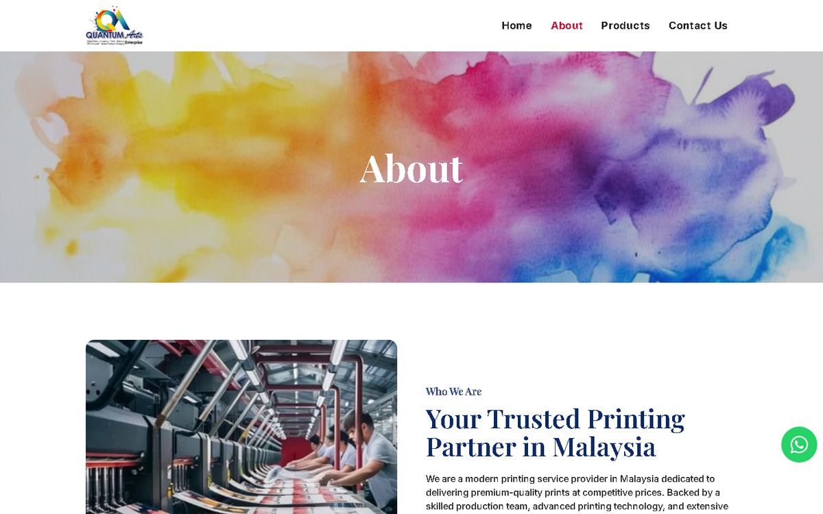 About of the Quantum Arts website
