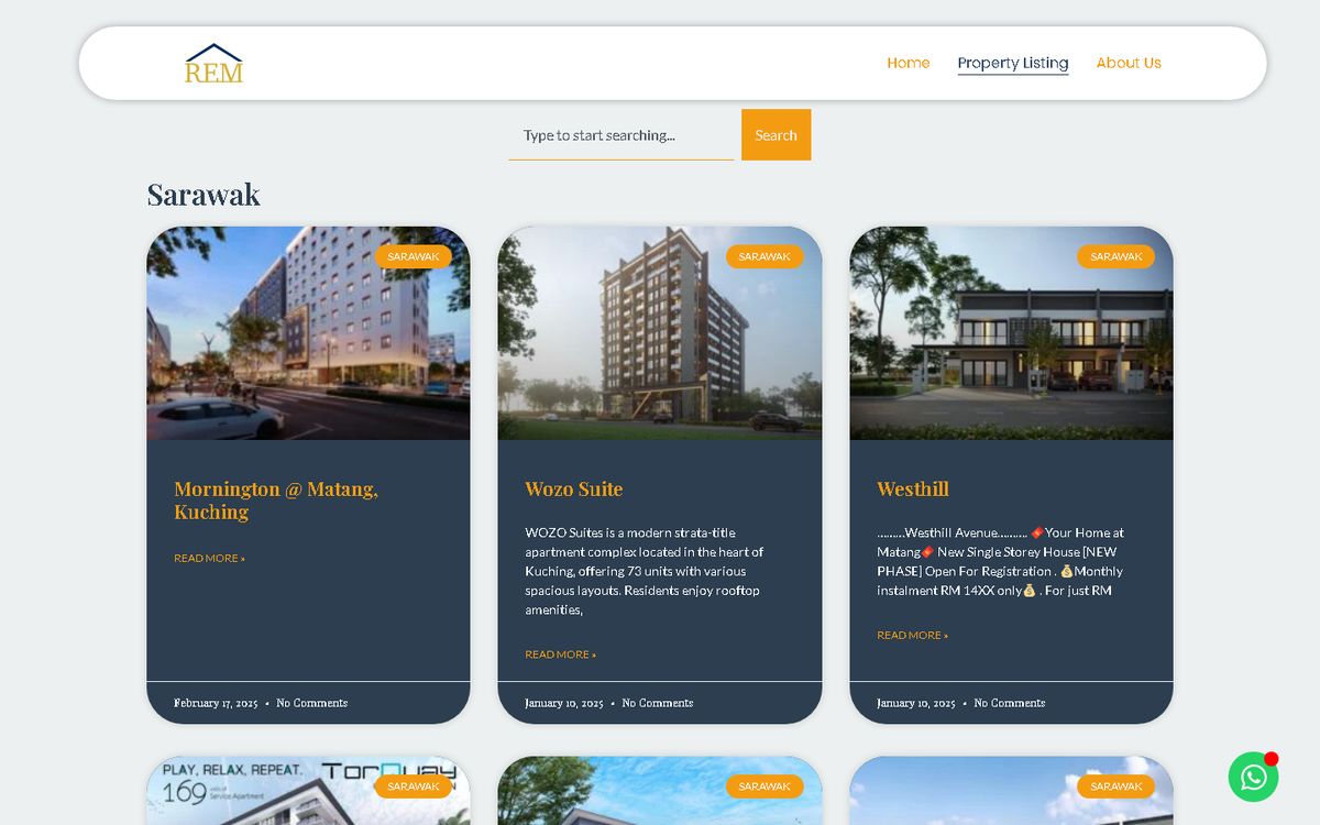 Digital Marketing Agency | ZenWeb Malaysia Property Listing of the Real Estate Malaysia website