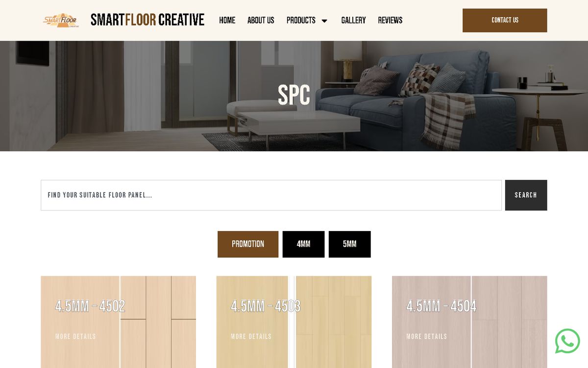 Digital Marketing Agency | ZenWeb Malaysia SPC flooring of the Smart Floor Creative website